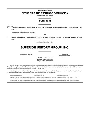 Thumbnail Superior Group of Companies 10-Q Quarterly Report FY 