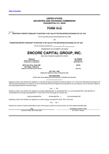Thumbnail Encore Capital Group 10-Q Quarterly Report FY 
