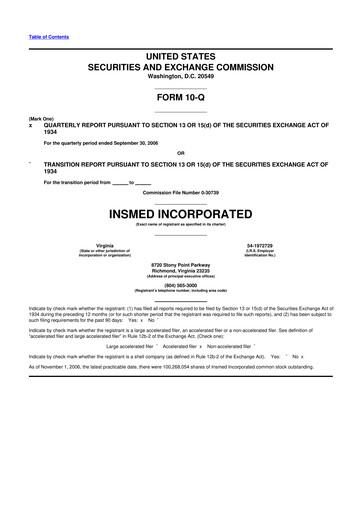 Thumbnail Insmed 10-Q Quarterly Report FY 