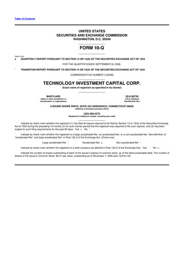 Miniature Oxford Square Capital
 10-Q Rapport trimestriel  
