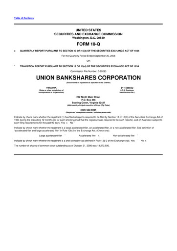 Vorschaubild Atlantic Union Bankshares 10-Q Quartalsbericht  