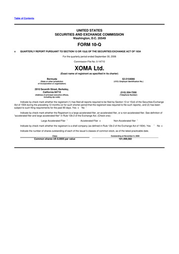 Thumbnail XOMA Royalty 10-Q Quarterly Report FY 