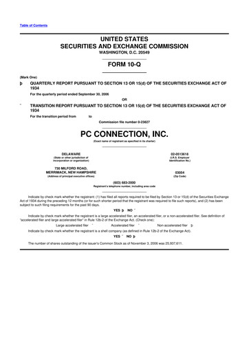 Thumbnail PC Connection
 10-Q Quarterly Report FY 