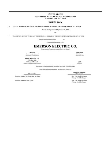 Thumbnail Emerson 10-K Annual Report 