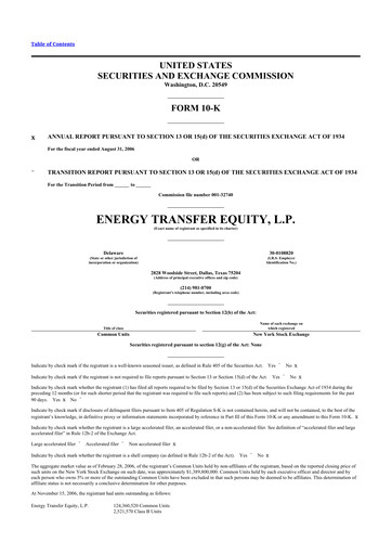 Thumbnail Energy Transfer LP
 10-K Annual Report 