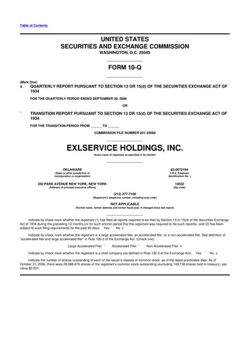 Thumbnail EXL Service
 10-Q Quarterly Report FY 