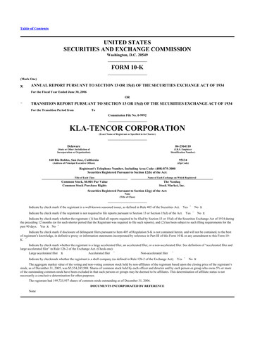 Thumbnail KLA 10-K Annual Report 