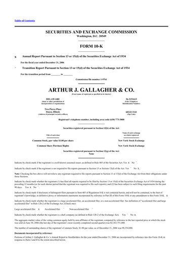 Thumbnail Arthur J. Gallagher & Co.
 10-K Annual Report 