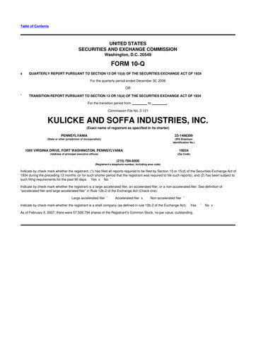 Thumbnail Kulicke and Soffa Industries 10-Q Quarterly Report FY 