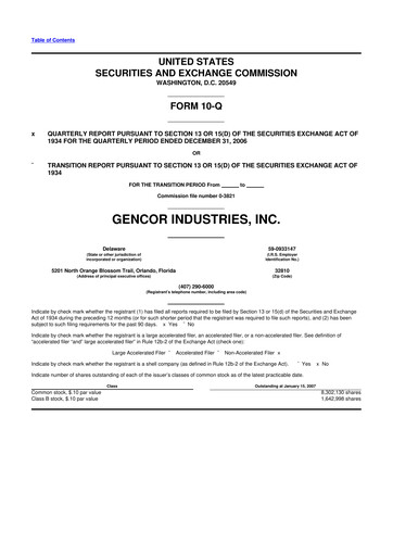 Thumbnail Gencor Industries
 10-Q Quarterly Report FY 
