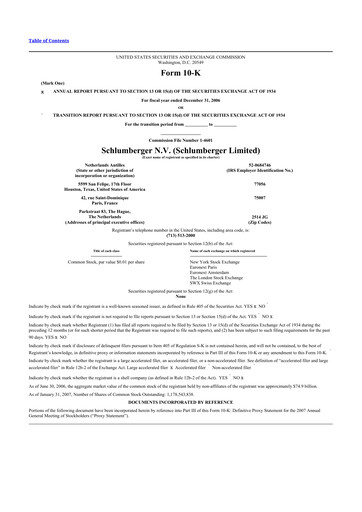 Thumbnail SLB (Schlumberger) 10-K Annual Report 