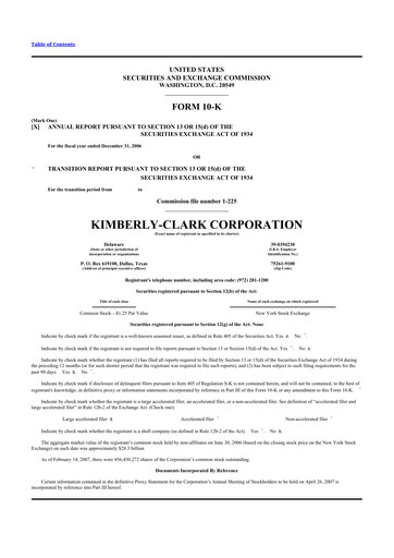 Thumbnail Kimberly-Clark 10-K Annual Report 