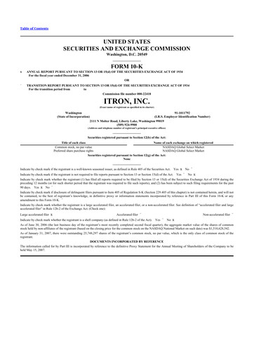 Thumbnail Itron
 10-K Annual Report 