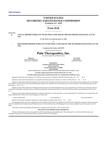 Thumbnail Cassava Sciences
 10-K Annual Report 