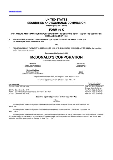 Thumbnail McDonald 10-K Annual Report 