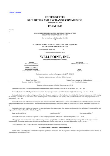 Thumbnail Elevance Health 10-K Annual Report 