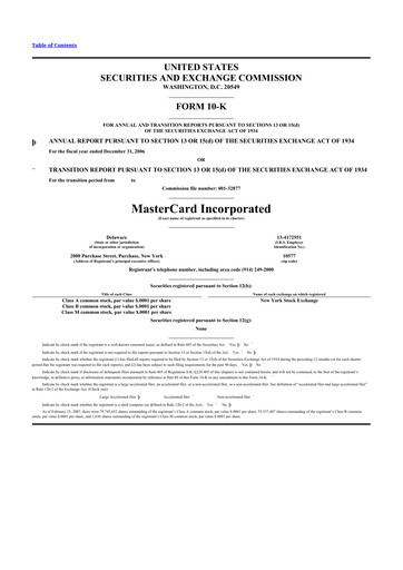 Thumbnail Mastercard 10-K Annual Report 