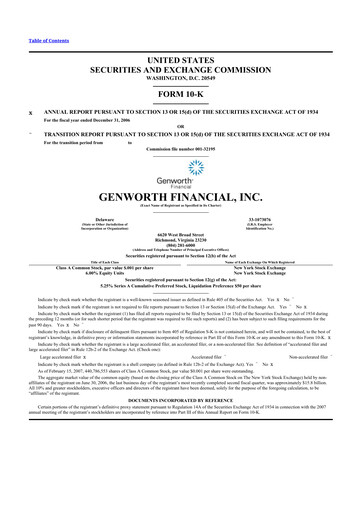 Thumbnail Genworth Financial
 10-K Annual Report 