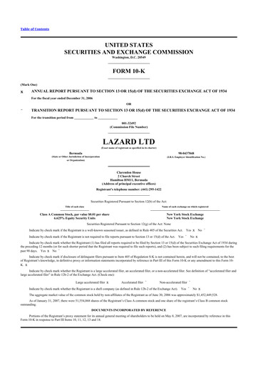 Thumbnail Lazard 10-K Annual Report 