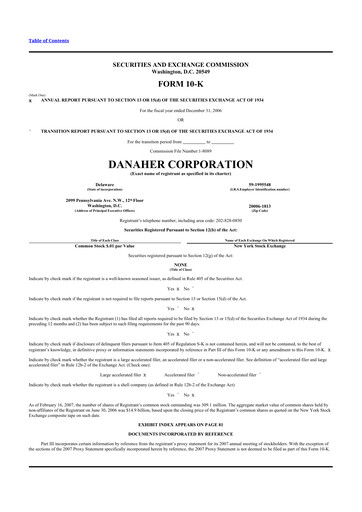 Thumbnail Danaher 10-K Annual Report 