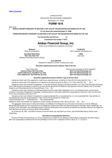 Thumbnail Octave Specialty Group 10-K Annual Report 