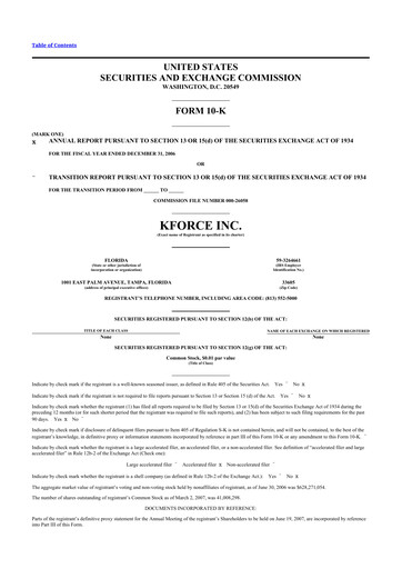 Thumbnail Kforce 10-K Annual Report 