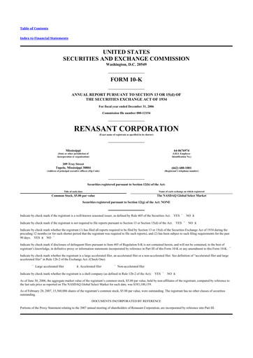 Thumbnail Renasant Corp 10-K Annual Report 