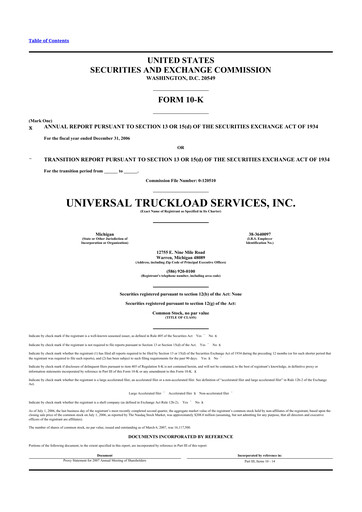 Thumbnail Universal Logistics Holdings 10-K Annual Report 