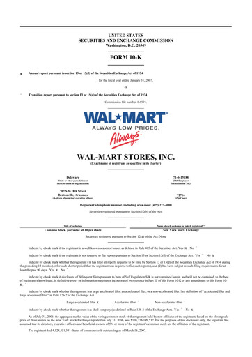 Thumbnail Walmart 10-K Annual Report 