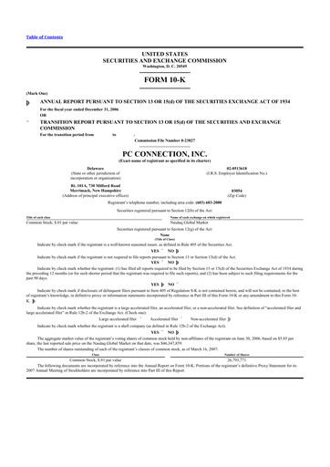 Thumbnail PC Connection
 10-K Annual Report 