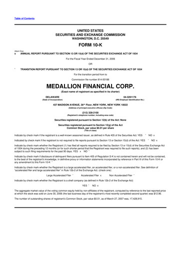 Thumbnail Medallion Financial Corp. 10-K Annual Report 