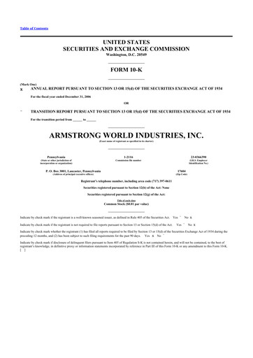 Thumbnail Armstrong World Industries
 10-K Annual Report 