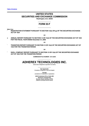 Thumbnail Fennec Pharmaceuticals 20-F Annual Report 
