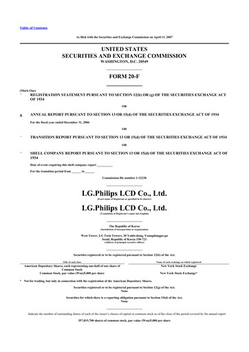 Thumbnail LG Display 20-F Annual Report 