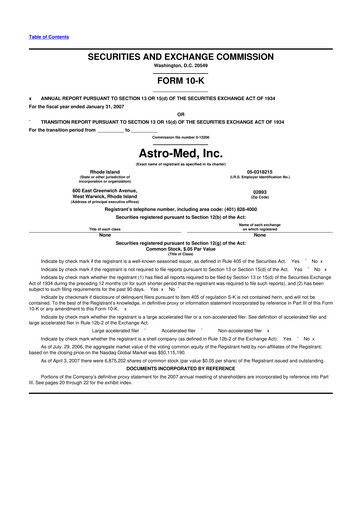 Thumbnail AstroNova, Inc. 10-K Annual Report 