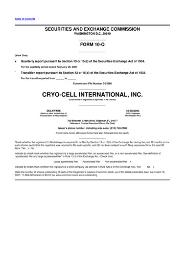 Thumbnail Cryo-Cell International 10-Q Quarterly Report FY 