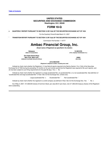 Vorschaubild Octave Specialty Group 10-Q Quartalsbericht  