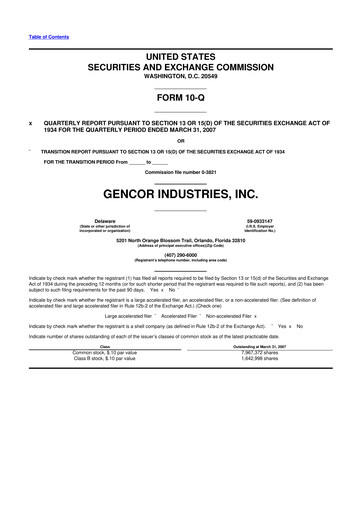 Thumbnail Gencor Industries
 10-Q Quarterly Report FY 