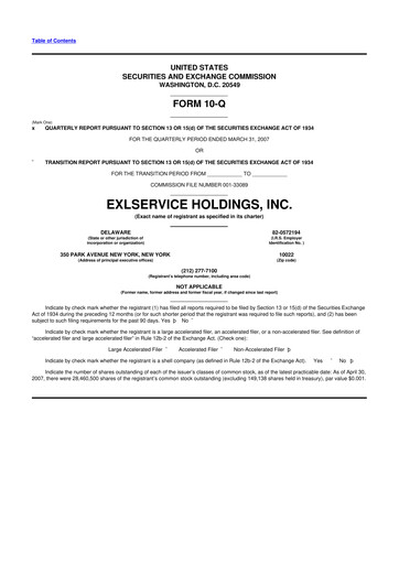 Thumbnail EXL Service
 10-Q Quarterly Report FY 