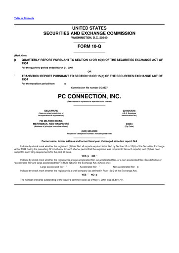 Thumbnail PC Connection
 10-Q Quarterly Report FY 