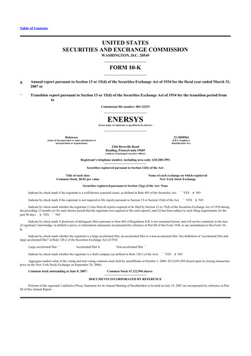 Thumbnail EnerSys 10-K Annual Report 