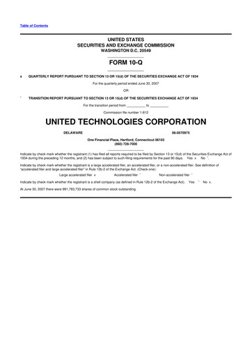 Vorschaubild RTX 10-Q Quartalsbericht  