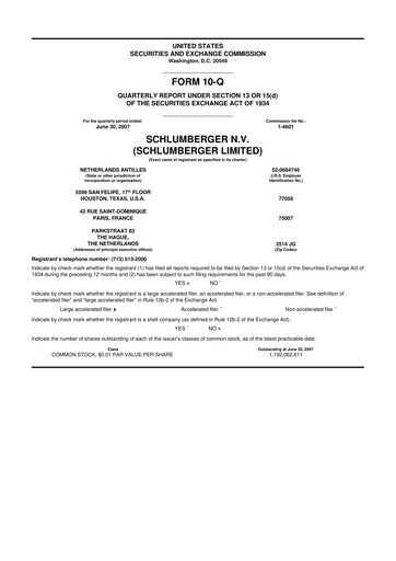 Thumbnail SLB (Schlumberger) 10-Q Quarterly Report FY 