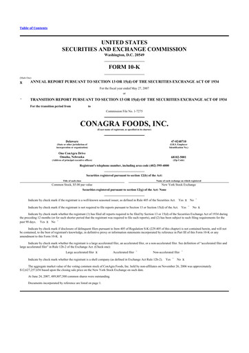 Thumbnail Conagra Brands
 10-K Annual Report 
