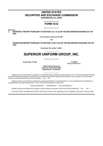 Thumbnail Superior Group of Companies 10-Q Quarterly Report FY 