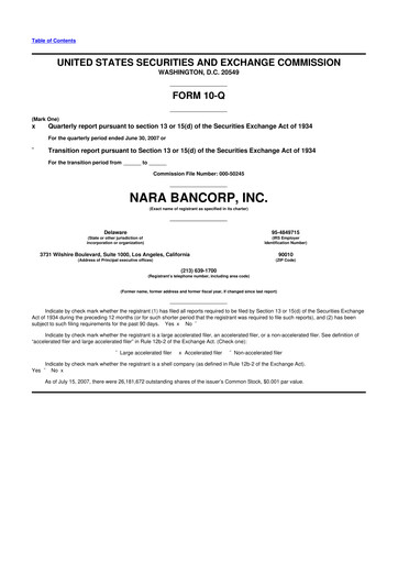 Thumbnail Hope Bancorp 10-Q Quarterly Report FY 