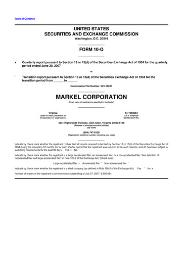 Thumbnail Markel Group 10-Q Quarterly Report FY 