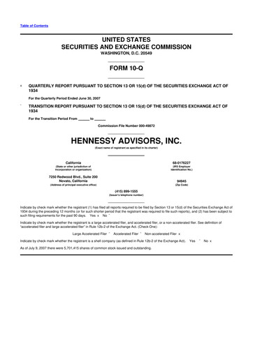 Thumbnail Hennessy Advisors 10-Q Quarterly Report FY 