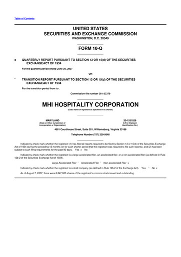 Miniature Sotherly Hotels 10-Q Rapport trimestriel  