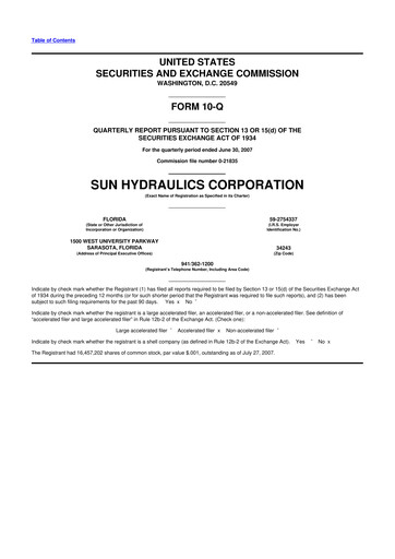 Thumbnail Helios Technologies 10-Q Quarterly Report FY 